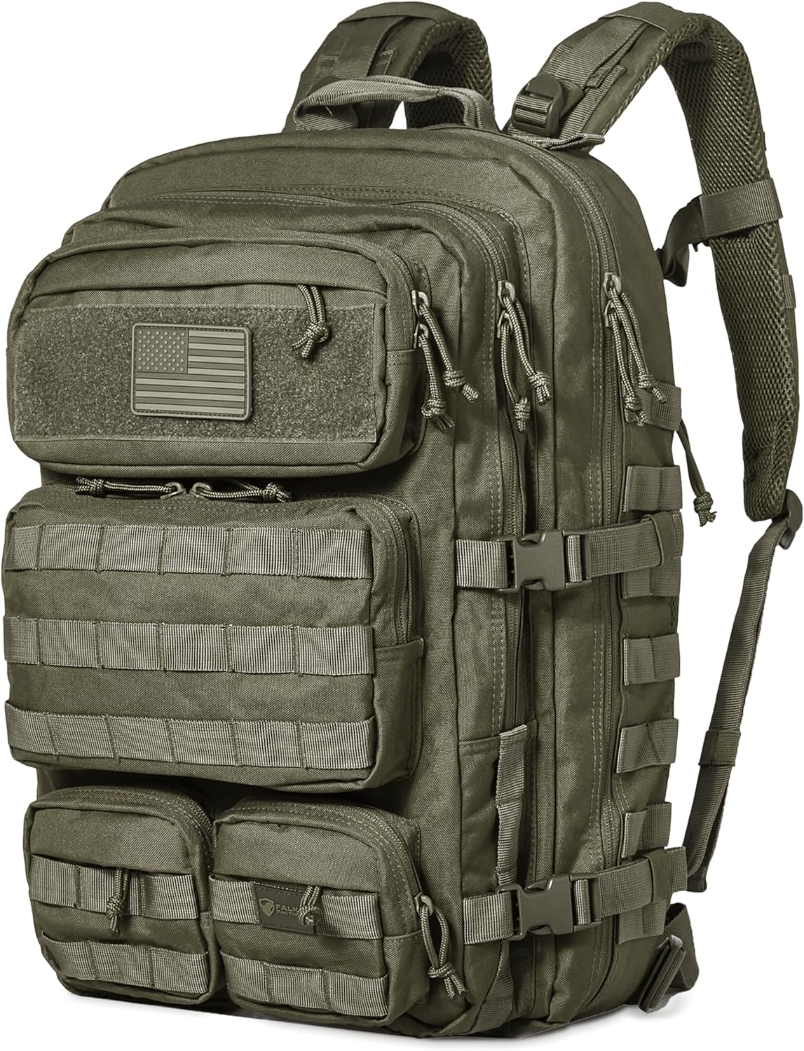 Falko Tactical Backpack for Men and Women 50L Backpack 2.4x Stronger Large Military Molle Rucksack, Bugout Backpack Outdoors