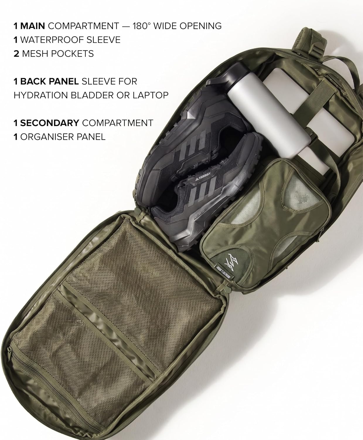 Falko Tactical Backpack for Men and Women 50L Backpack 2.4x Stronger Large Military Molle Rucksack, Bugout Backpack Outdoors - Image 6