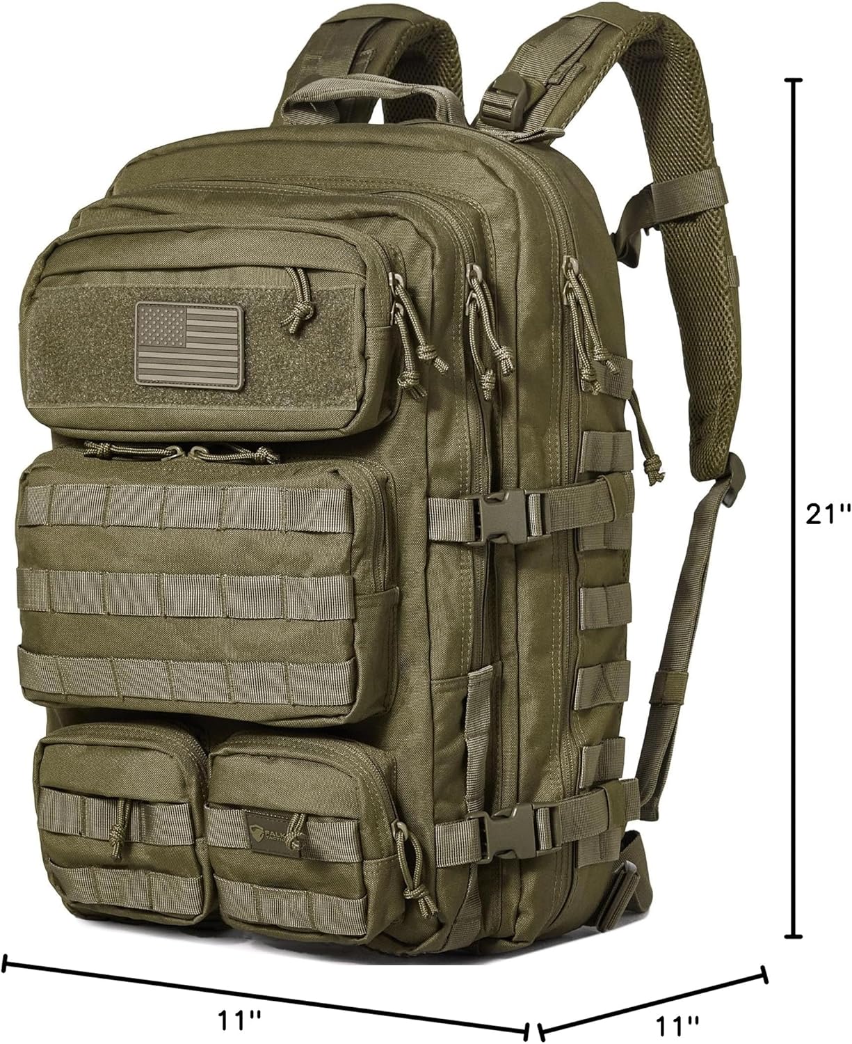 Falko Tactical Backpack for Men and Women 50L Backpack 2.4x Stronger Large Military Molle Rucksack, Bugout Backpack Outdoors - Image 10