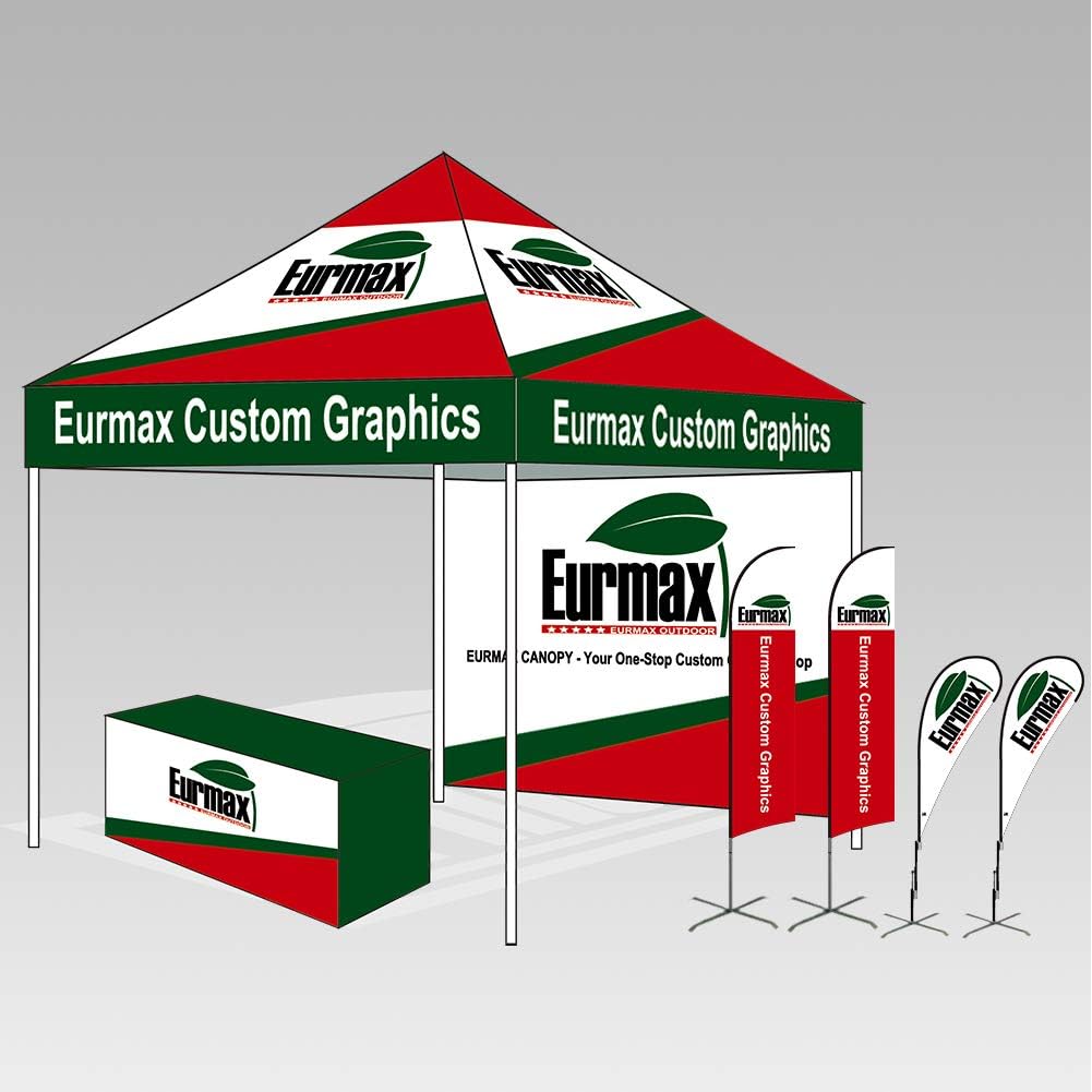 Eurmax USA 10x10 Pop Up Canopy Tent,Commercial Tent with Patented No-Tip Rolling Bag,4 Zippered Removable Walls,UV & Water Resistant Canopy Top,Heavy Duty Outdoor Gazebo,Instant Shelter(White) - Image 8